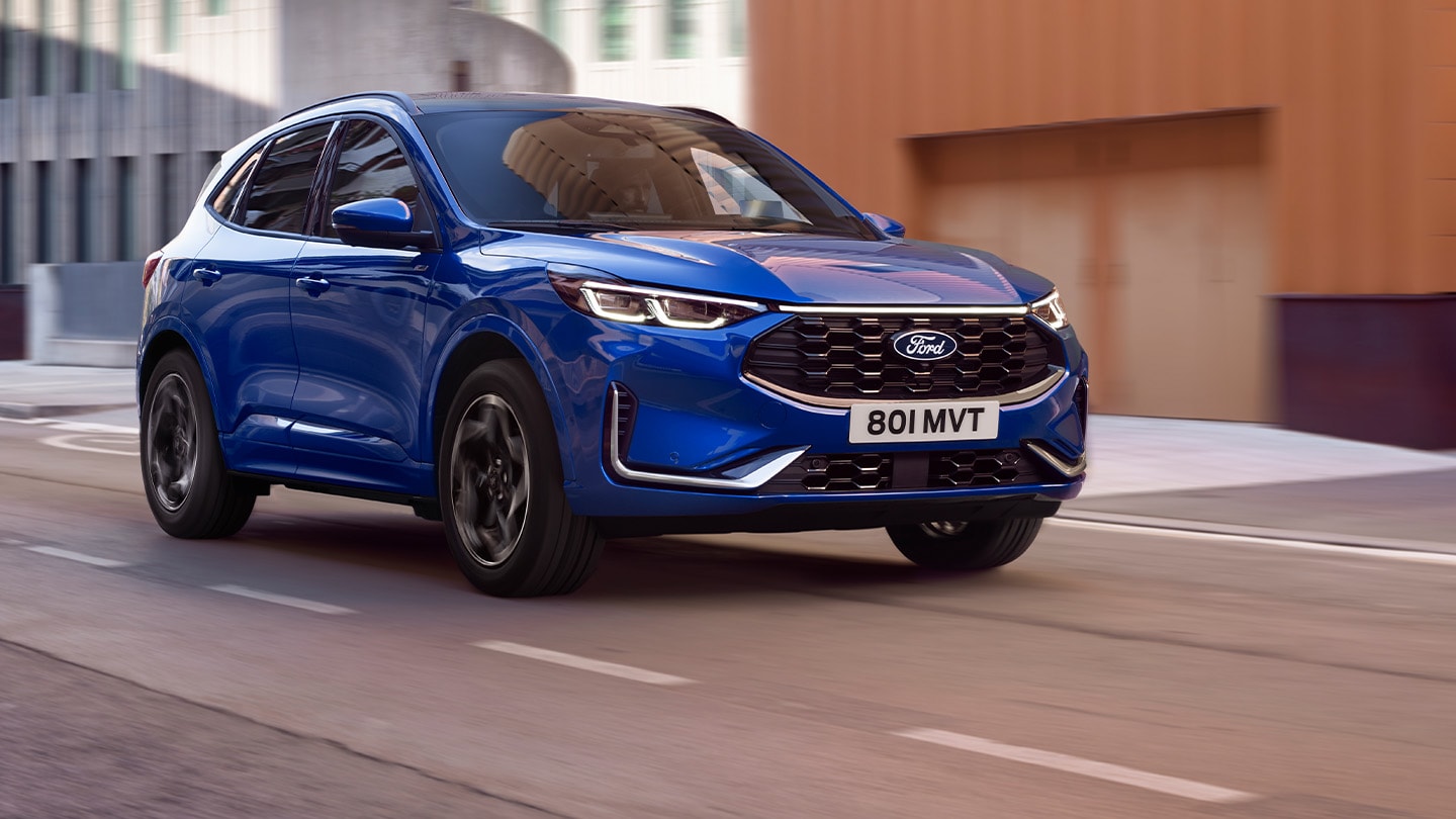 Blue All-New Ford Kuga driving