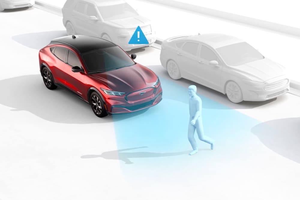 Ford Pre-collision assist  schematic explanation